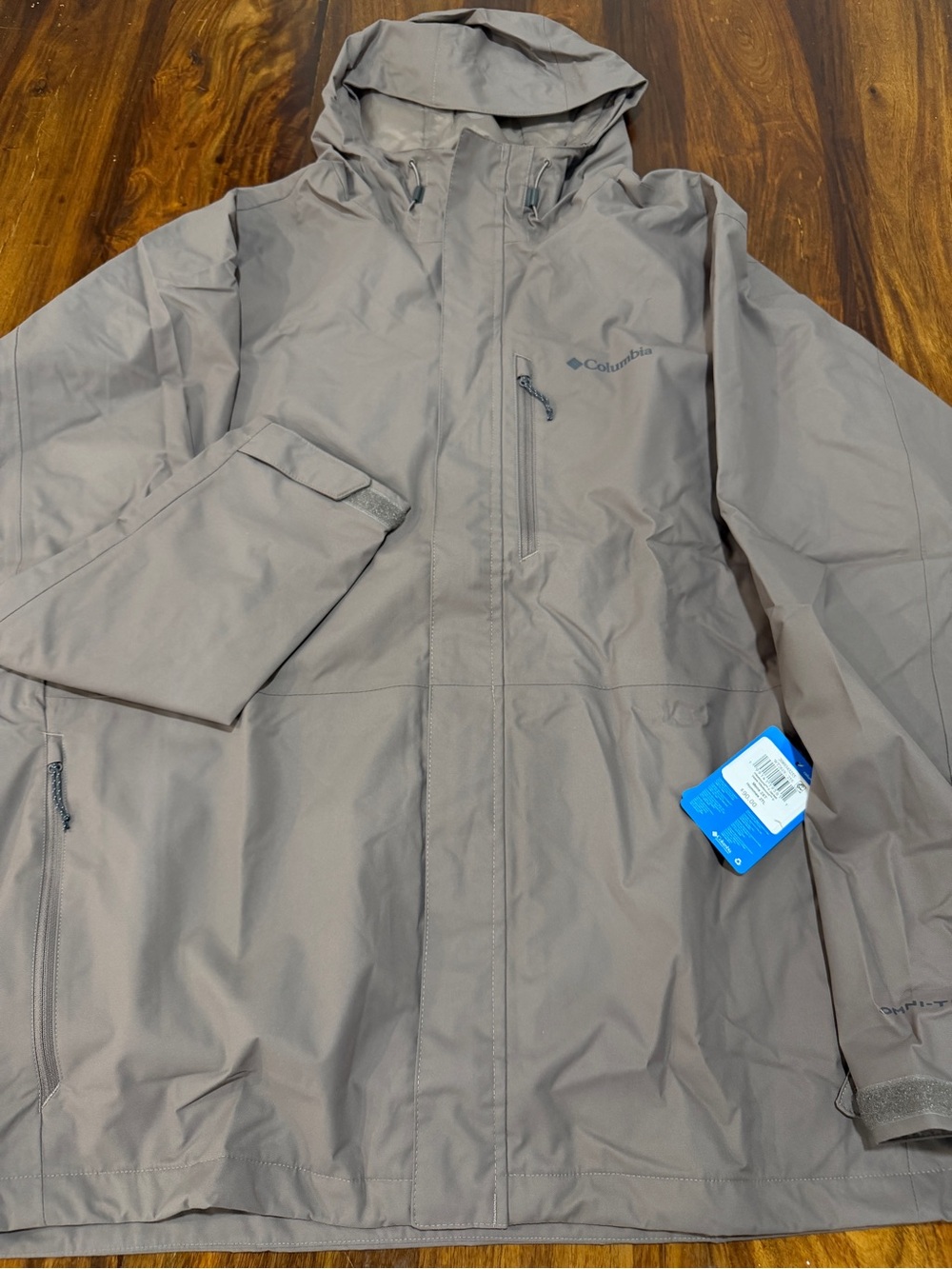 NWT Columbia Hikebound II Rain Jacket Tall 2XT Iron Waterproof Hooded